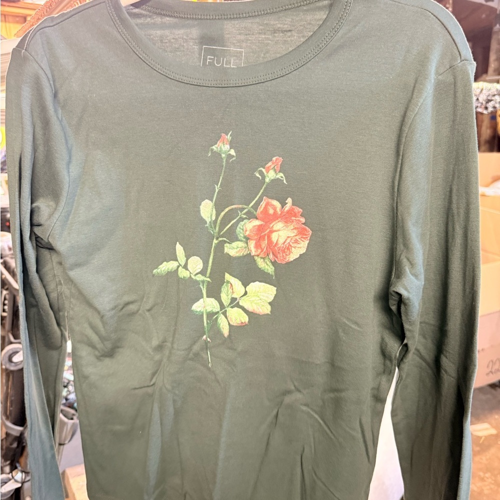 Full Tilt Green Graphic Long Sleeve Tee - Picture 1 of 3